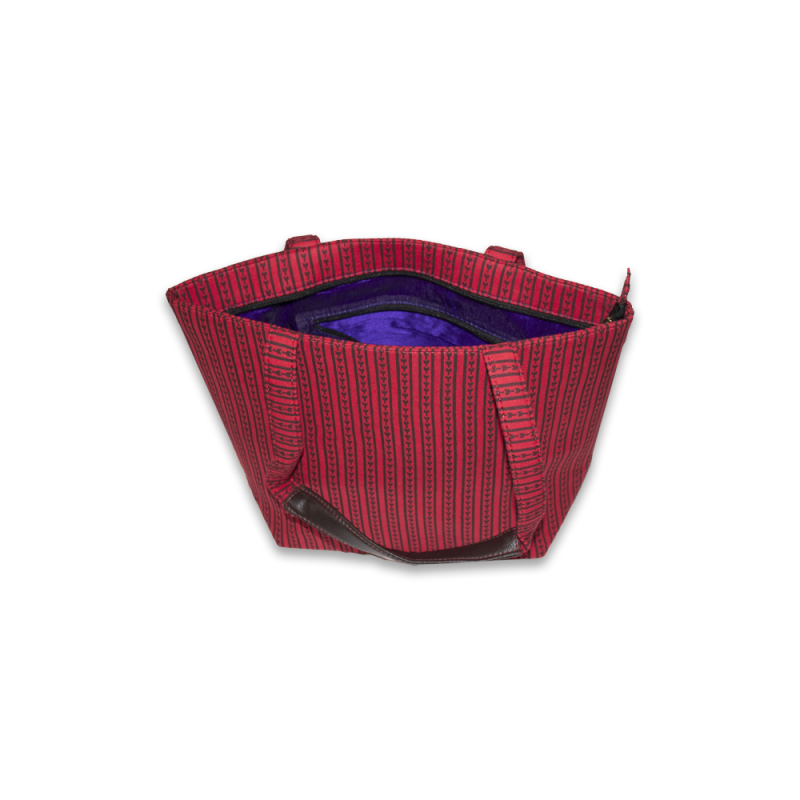 Handcrafted Red Cotton Handbag
