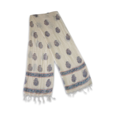 Handloom Cotton Stole (Blue)