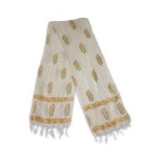 Handloom Cotton Stole (Yellow)