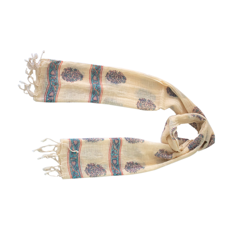 Handloom Cotton Stole (Blue)